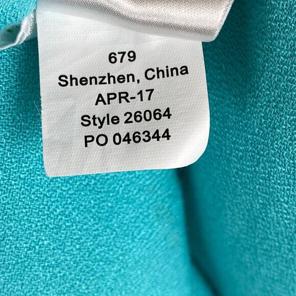 Lilly Pulitzer Chai Caftan Dress Size L/XL Seaside Aqua Cover Up - Picture 13 of 16